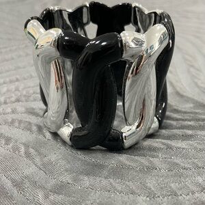 Black and silver bracelet
